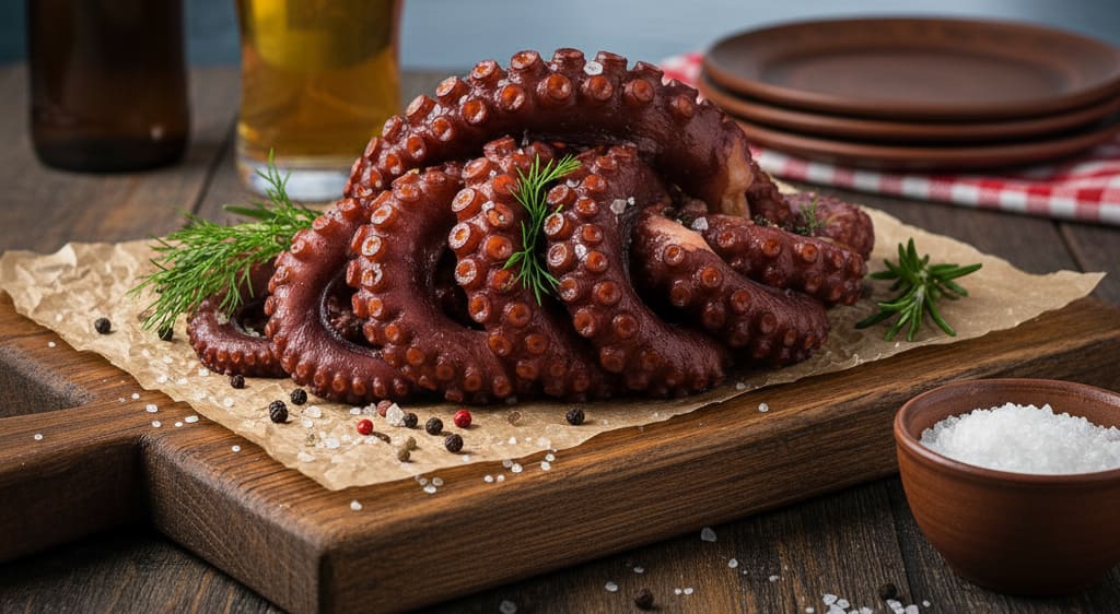 Копченые щупальца кальмара Копченые щупальца кальмара