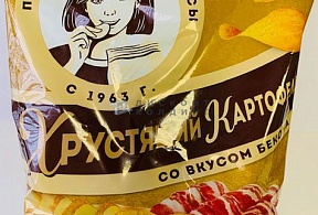 Хрустящий картофель в ломтиках 160 гр  бекон