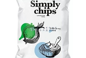 Крафтовые чипсы Simply chips сметана лук 80 гр    