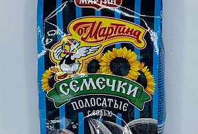 Семечки "от Мартина" полосатые с солью  150 гр