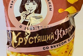 Хрустящий картофель в ломтиках 160 гр сыр