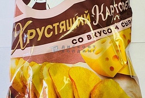 Хрустящий картофель в ломтиках 70 гр сыр